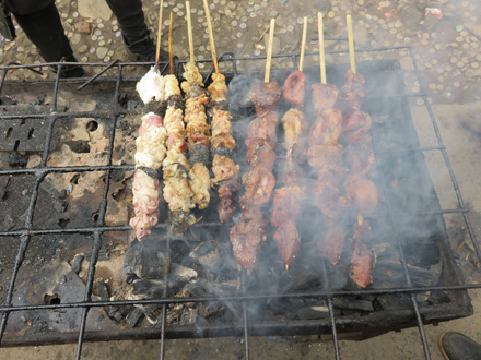 Goat brochettes