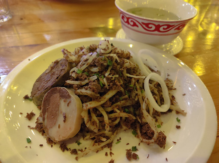 Beshbarmak (horsemeat & noodles): National dish