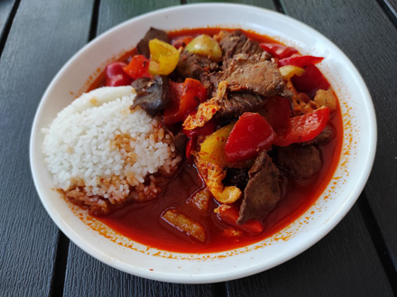 Goulash and rice