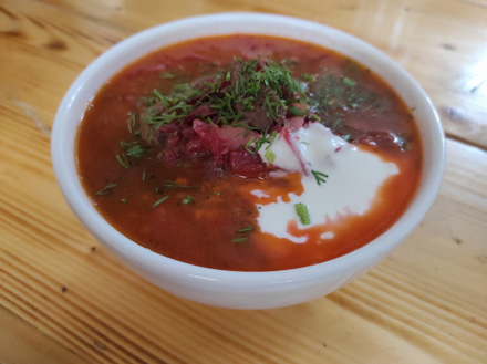 Borscht (beetroot soup)